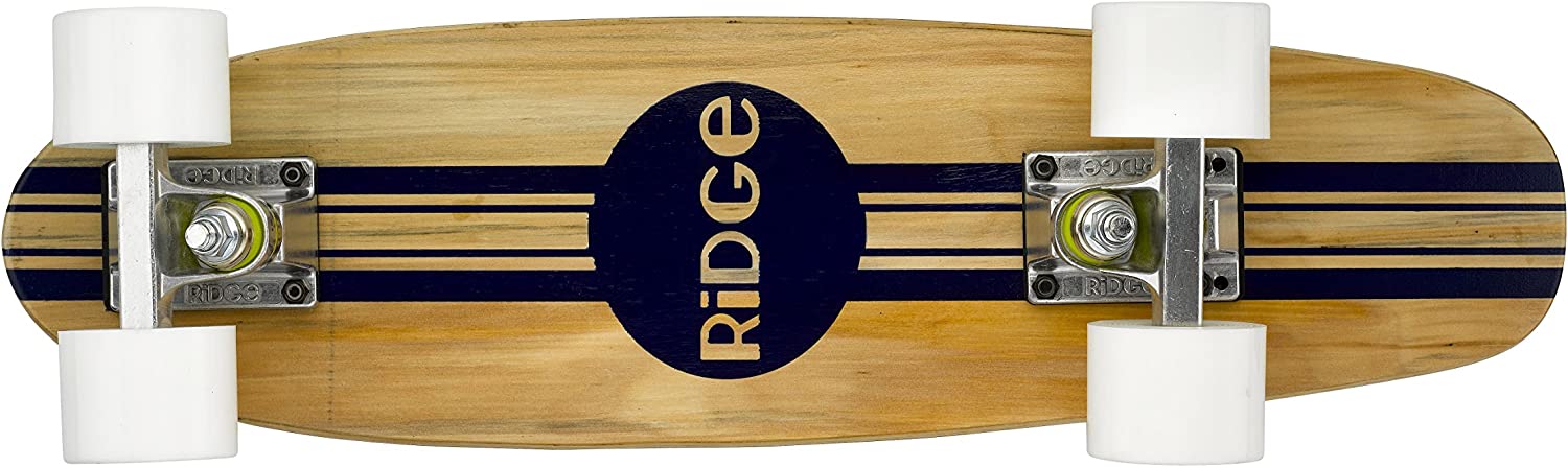 Ridge Skateboards Complete 55cm Maple Wooden Retro 22” Mini Cruiser Board