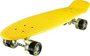 Ridge Skateboards Big Brother Retro Cruiser Skateboard 27" Board Yellow