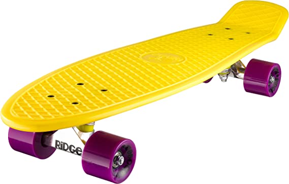 Ridge Skateboards Big Brother Retro Cruiser Skateboard 27" Board Yellow