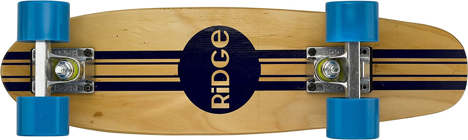 Ridge Skateboards Complete 55cm Maple Wooden Retro 22” Mini Cruiser Board