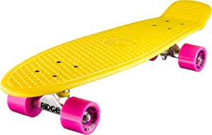 Ridge Skateboards Big Brother Retro Cruiser Skateboard 27" Board Yellow