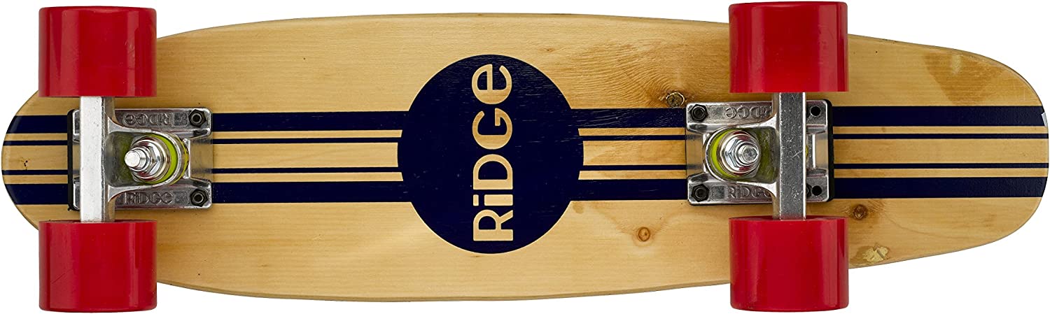 Ridge Skateboards Complete 55cm Maple Wooden Retro 22” Mini Cruiser Board