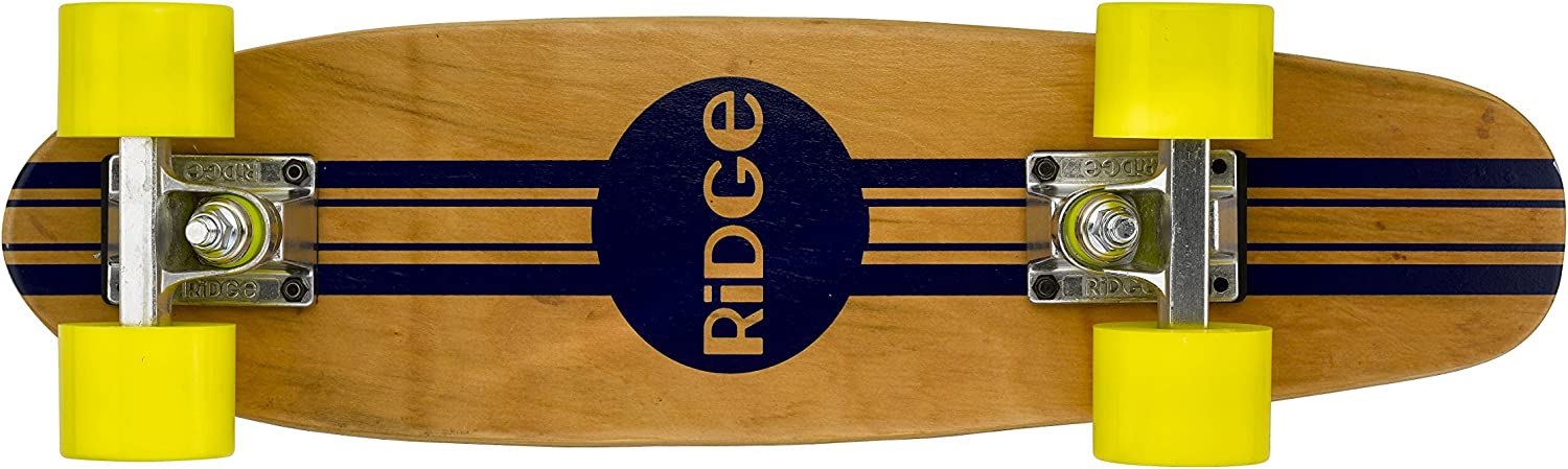 Ridge Skateboards Complete 55cm Maple Wooden Retro 22” Mini Cruiser Board