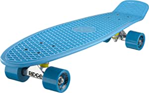 Ridge Skateboards Big Brother Retro Cruiser Skateboard 27" Board Blue