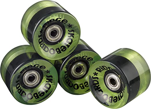 Ridge Skateboards Wheels Clear Green 59mm