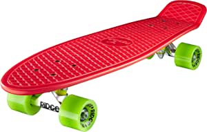Ridge Skateboards Big Brother Retro Cruiser Skateboard 27" Board Red