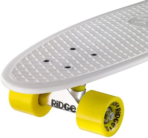 Ridge Skateboards Big Brother Retro Cruiser Skateboard 27" Board White