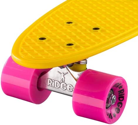 Ridge Retro Mini Cruiser 22" Yellow Board - UK Manufactured