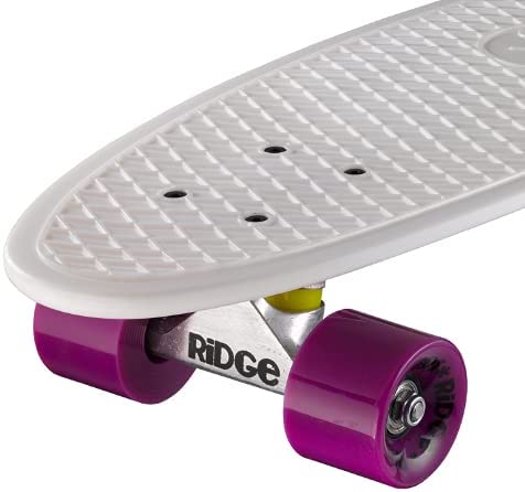 Ridge Skateboards Big Brother Retro Cruiser Skateboard 27" Board White