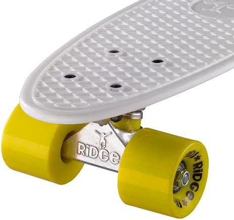 Ridge Retro 22" Board White Mini Cruiser Board - UK Manufactured