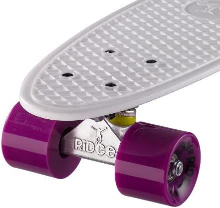 Ridge Retro 22" Board White Mini Cruiser Board - UK Manufactured