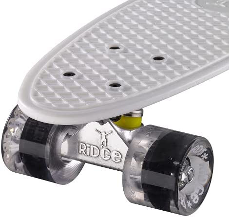 Ridge Retro 22" Board White Mini Cruiser Board - UK Manufactured