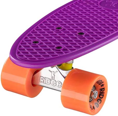 Ridge Retro Mini 22" Board Purple Cruiser Board - UK Manufactured