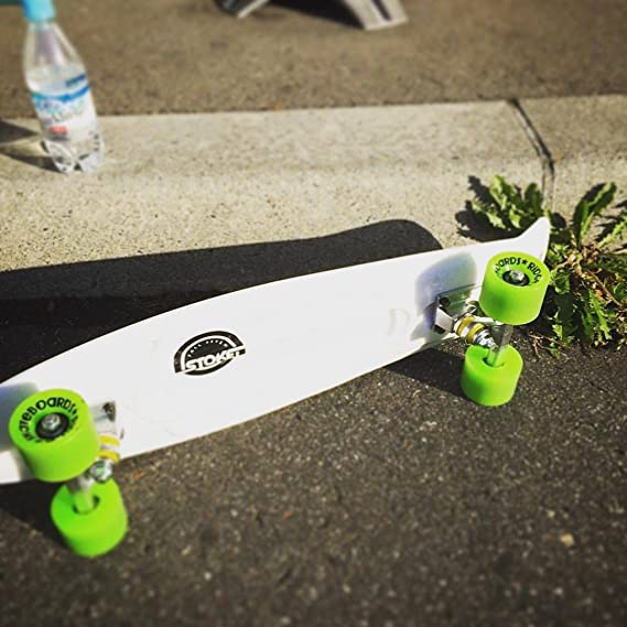 Ridge Skateboards Big Brother Retro Cruiser Skateboard 27" Board White