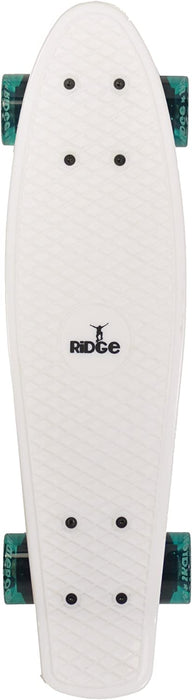 Ridge Retro 22" Board White Mini Cruiser Board - UK Manufactured