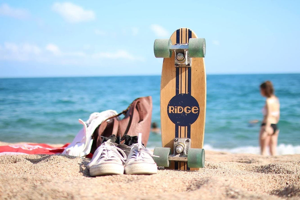 Ridge Skateboards Complete 55cm Maple Wooden Retro 22” Mini Cruiser Board