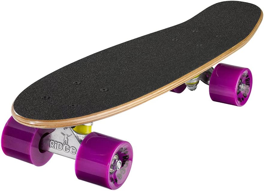Ridge Skateboards Complete 55cm Maple Wooden Retro 22” Mini Cruiser Board