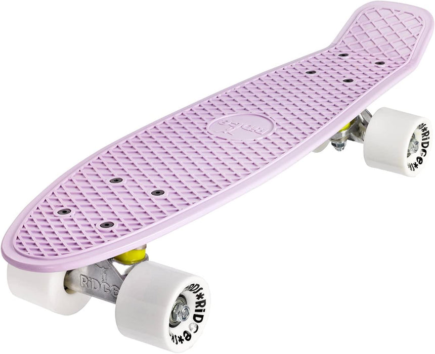 Ridge Skateboards 22" Board Pastels Range Rose Skateboard with White Wheels