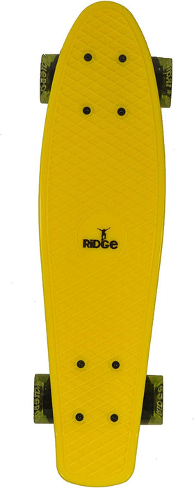 Ridge Retro Mini Cruiser 22" Yellow Board - UK Manufactured