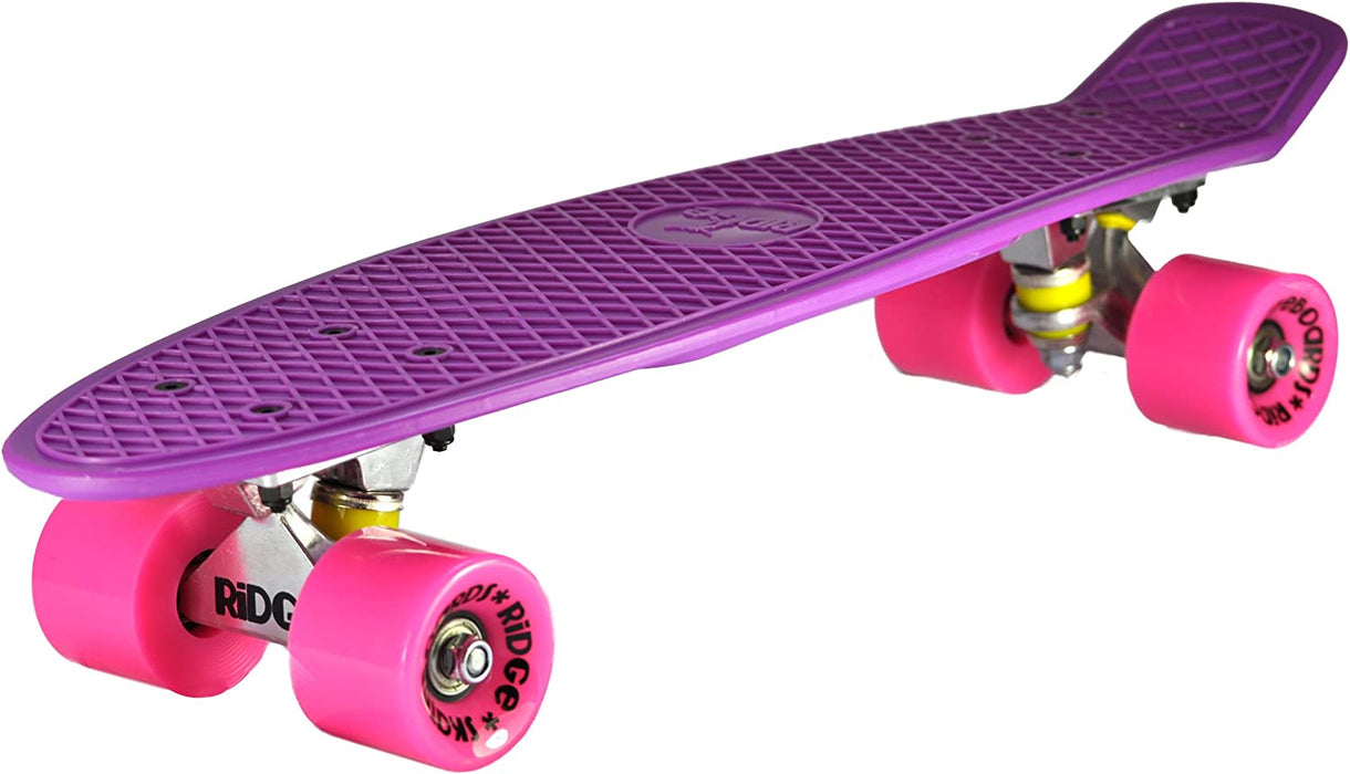 Ridge Retro Mini 22" Board Purple Cruiser Board - UK Manufactured