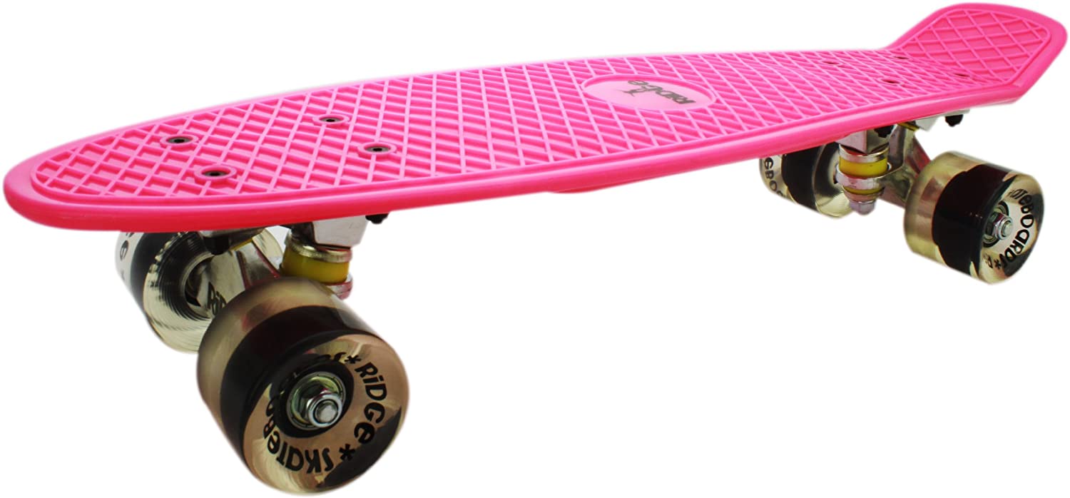 Ridge Retro 22" Board Pink Mini Cruiser Board - UK Manufactured