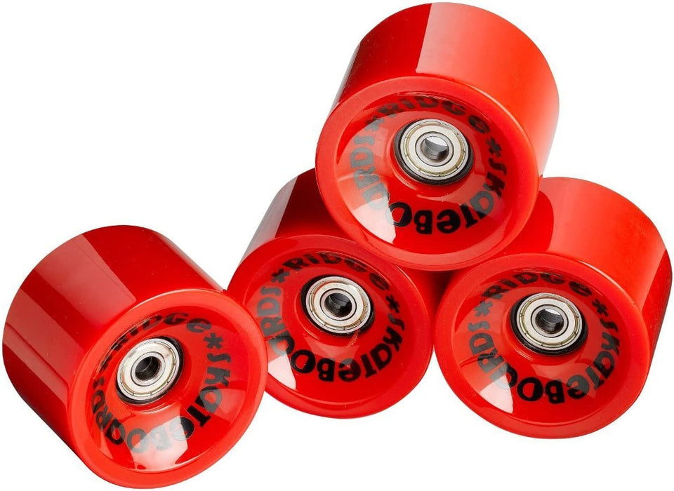 Ridge Skateboards Wheels Red 70mm