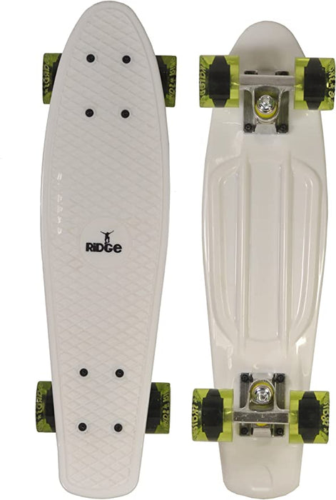 Ridge Skateboards Big Brother Retro Cruiser Skateboard 27" Board White