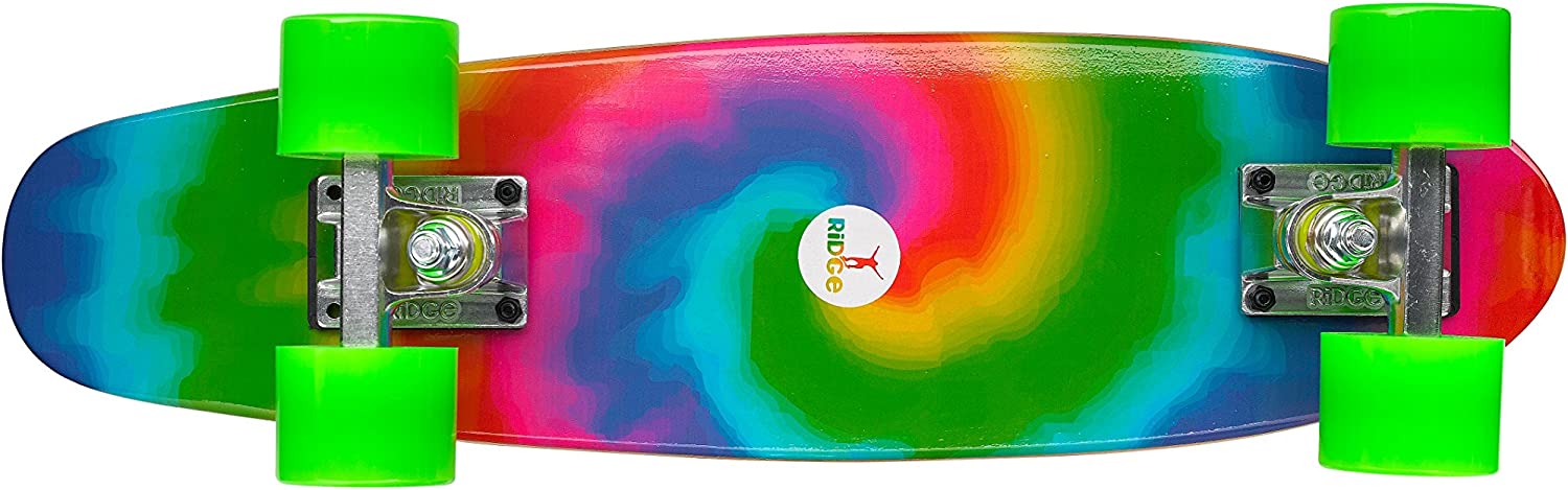 Ridge Skateboards Motif Mini Cruiser 22" Wood Board Tiedye