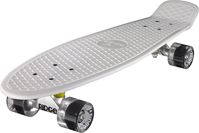 Ridge Skateboards Big Brother Retro Cruiser Skateboard 27" Board White