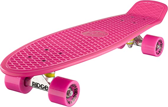 Ridge Skateboards Big Brother Retro Cruiser Skateboard 27" Board Pink