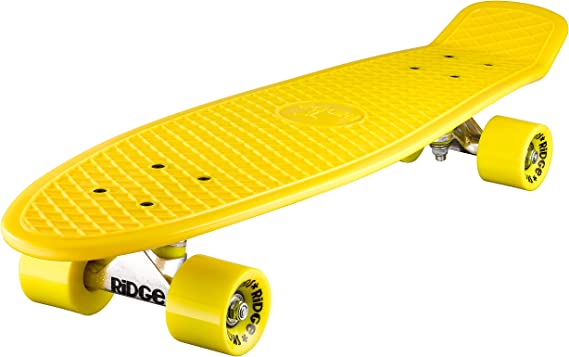 Ridge Skateboards Big Brother Retro Cruiser Skateboard 27" Board Yellow