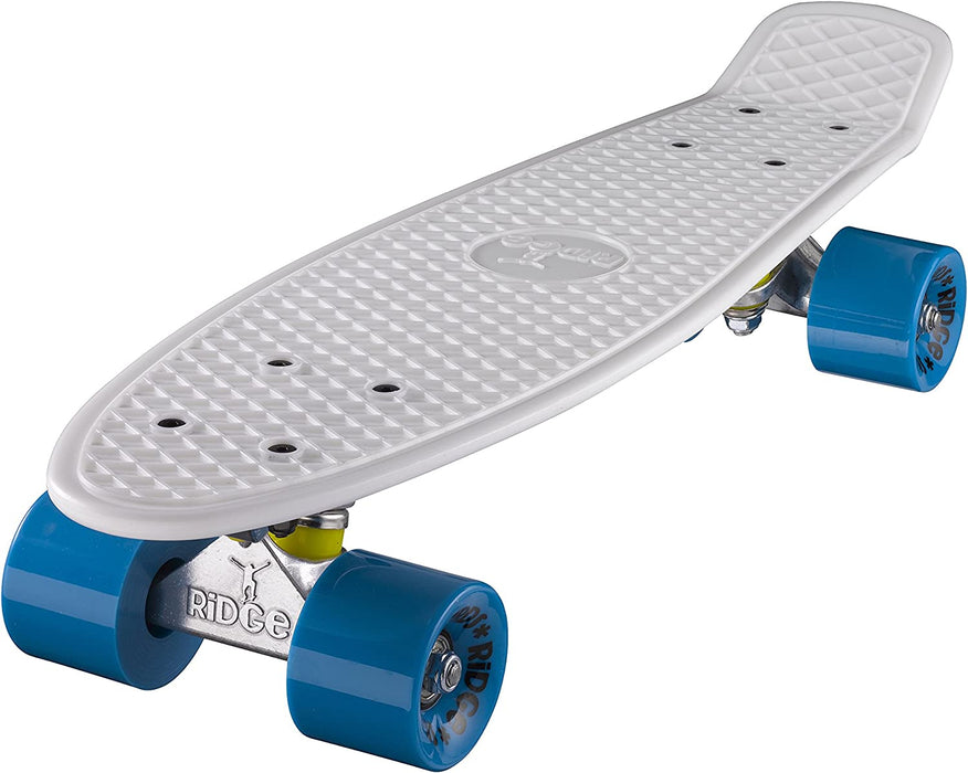 Ridge Retro 22" Board White Mini Cruiser Board - UK Manufactured