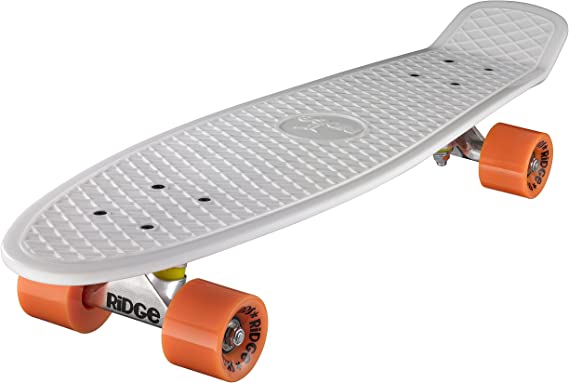 Ridge Skateboards Big Brother Retro Cruiser Skateboard 27" Board White