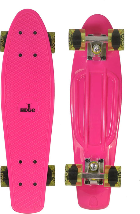 Ridge Retro 22" Board Pink Mini Cruiser Board - UK Manufactured