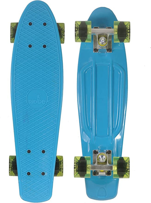 Ridge Skateboards Big Brother Retro Cruiser Skateboard 27" Board Blue