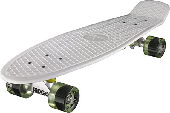 Ridge Skateboards Big Brother Retro Cruiser Skateboard 27" Board White