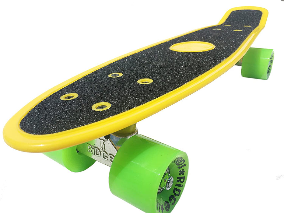 Ridge Skateboards Gripped 22" Gripped Board Yellow Mini Cruiser