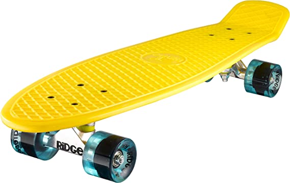 Ridge Skateboards Big Brother Retro Cruiser Skateboard 27" Board Yellow