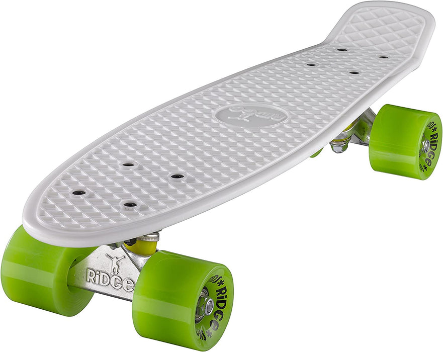 Ridge Retro 22" Board White Mini Cruiser Board - UK Manufactured