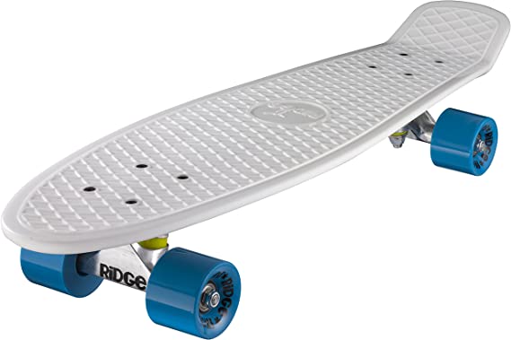 Ridge Skateboards Big Brother Retro Cruiser Skateboard 27" Board White