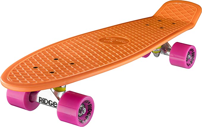 Ridge Skateboards Big Brother Retro Cruiser Skateboard 27" Board Orange