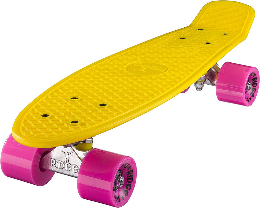 Ridge Retro Mini Cruiser 22" Yellow Board - UK Manufactured