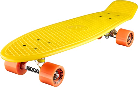 Ridge Skateboards Big Brother Retro Cruiser Skateboard 27" Board Yellow