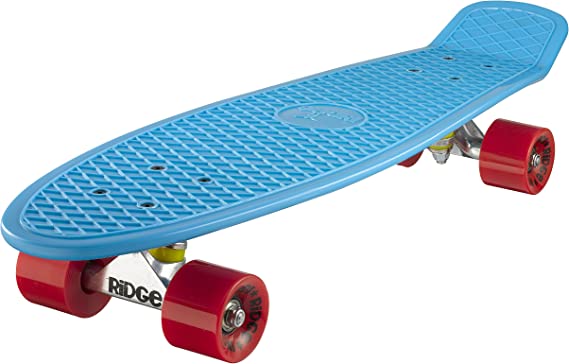 Ridge Skateboards Big Brother Retro Cruiser Skateboard 27" Board Blue