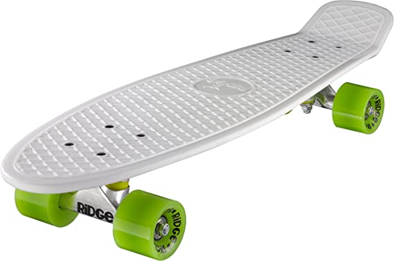 Ridge Skateboards Big Brother Retro Cruiser Skateboard 27" Board White