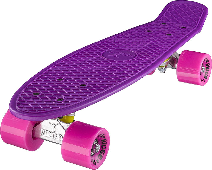 Ridge Retro Mini 22" Board Purple Cruiser Board - UK Manufactured