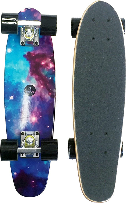 Ridge Skateboards Unisex-Youth Ridge Motif Printed 22" Mini Galaxy Maple Cruiser Complete