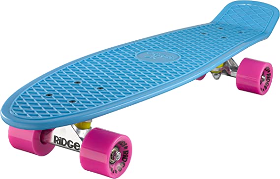 Ridge Skateboards Big Brother Retro Cruiser Skateboard 27" Board Blue