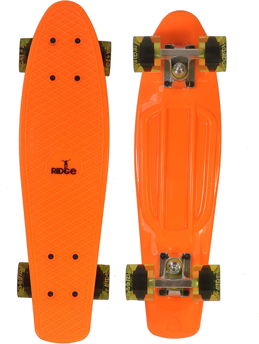 Ridge Retro 22" Orange Mini Cruiser Board - UK Manufactured