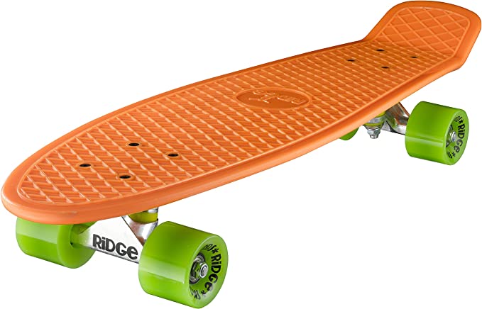 Ridge Skateboards Big Brother Retro Cruiser Skateboard 27" Board Orange